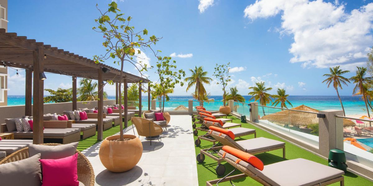 o2 beach club barbados poolside