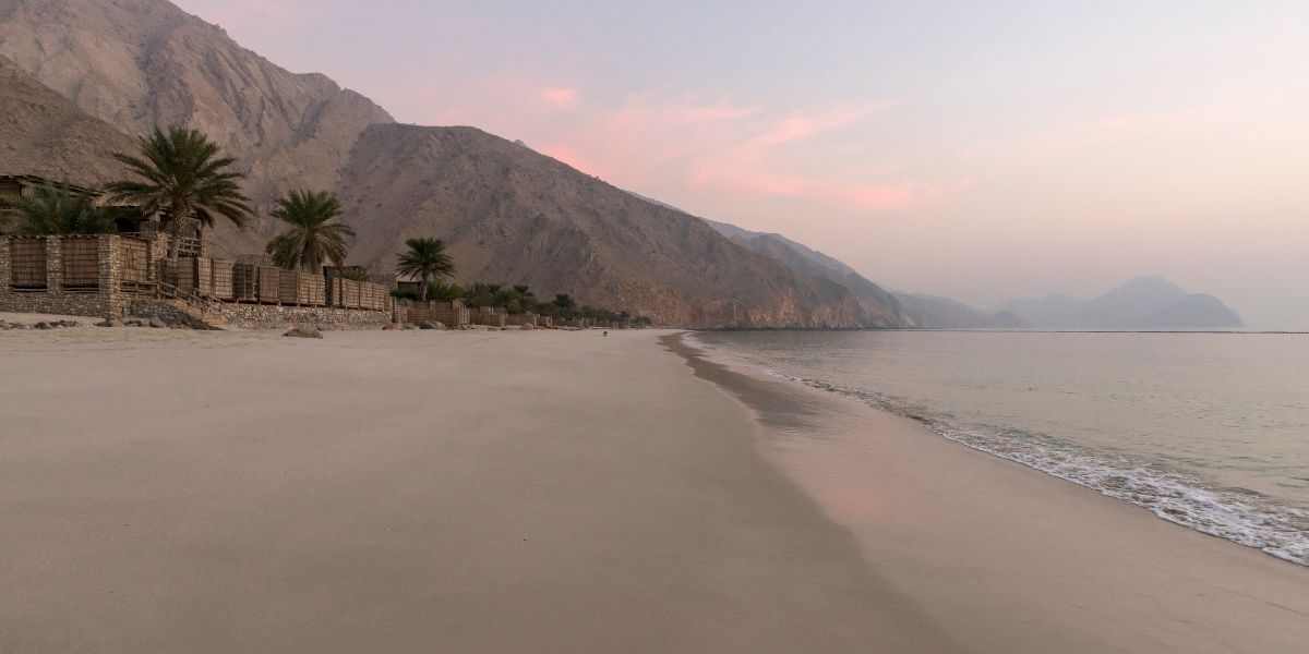 Oman Zighy Bay Mountains Beach